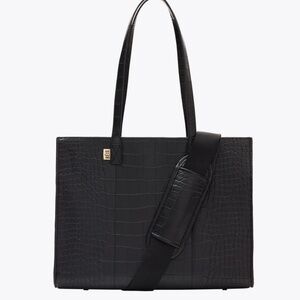 Beis Work Tote Black Croc